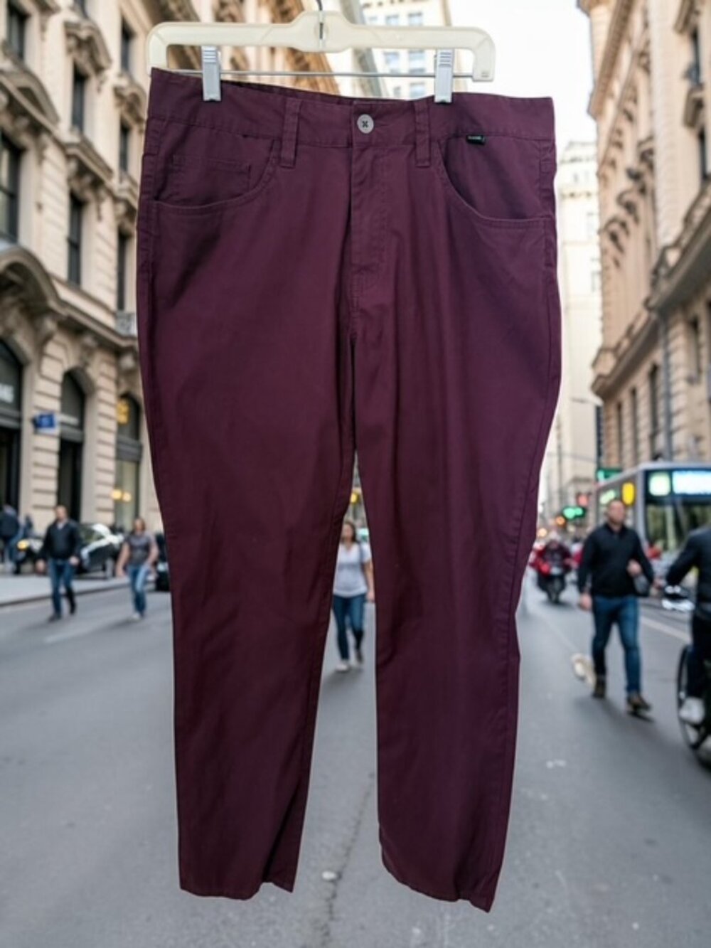 Travis Mathew Performance Golf Pants Mens 33x30 Wine Lightweight Chino